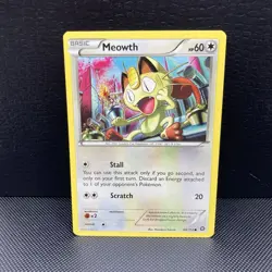 Pokemon TCG Meowth Steam Siege 88/114 Regular Common - Image 1