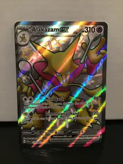 Alakazam ex 215/091 Pokemon Paldean Fates Ultra Rare Full Art Shiny Holo - Image 1