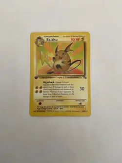 Pokemon Vintage Raichu 29/62 Fossil Non-Holo Rare 1ST EDITION - LightlyPlayed - Image 1