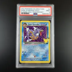 PSA 9 Dark Gyarados 8 Pokemon Celebrations Classic Collection Holo Graded Card - Image 1