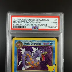 PSA 9 Dark Gyarados 8 Pokemon Celebrations Classic Collection Holo Graded Card - Image 2