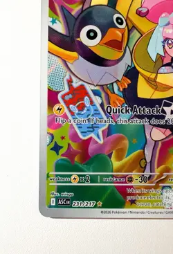 Iono’s Wattrel 231/217 Illustration Rare Pokemon Card Ascended Heroes Full Art - Image 2