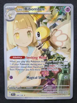 Pokemon TCG Lillie's Ribombee Card Journey Together Illustration, 164/159 - Image 1