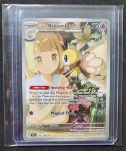 Pokemon TCG Lillie's Ribombee Card Journey Together Illustration, 164/159 - Image 5
