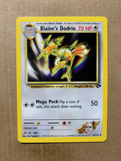 Blaine's Dodrio 32/132 Gym Challenge - Uncommon Pokemon Card - NM/Mint - Image 1