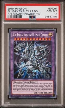 Blue-Eyes Alternative Ultimate Dragon Yugioh 2019 TN19-EN001 Secret Rare PSA 10 - Image 1