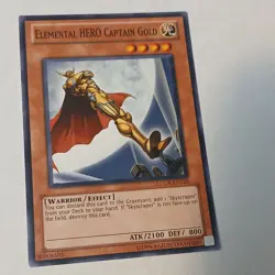 YuGiOh! Elemental HERO Captain Gold LCGX-EN026 Common 1st Edition Near Mint - Image 2
