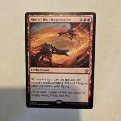 Wizards MTG Rite of the Dragoncaller - Foundations Mythic Red Enchantment Regul… - Image 1