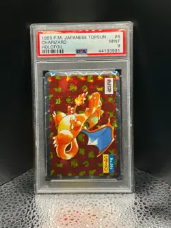 1995 Pokemon Japanese Topsun Charizard Holofoil PSA 9 MINT - Image 4