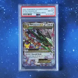 M Rayquaza EX Pokemon Celebrations Classic Collection 2021 #76 PSA 8 - Image 1