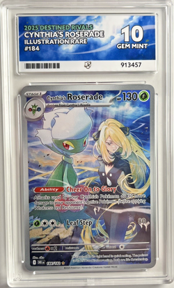 Pokemon TCG - Cynthia's Roserade - Destined Rivals 184/182 - Graded Ace 10 - Image 2