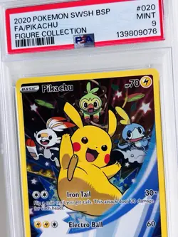 PSA 9 Pikachu SWSH 020 Promo Holo Rare Full Alt Art Pokemon Card Figure Coll. - Image 1