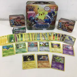 Mixed Collection Of 60+ Pokemon TCG Trading Cards Bundle w/ Tins (155) #940 - Image 1