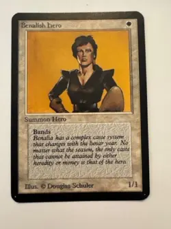 Benalish Hero—ALPHA (1993) Magic The Gathering (ID PV40) - Image 1