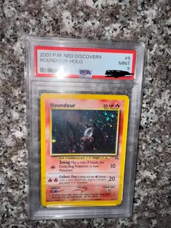 Pokemon 2001 Houndour Neo Discovery HOLO PSA 9 low pop🌟🌟🌟 - Image 1