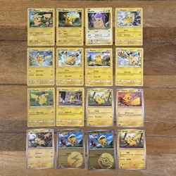 16X Pikachu Pokemon TCG Bundle - No Duplicates - XY to Modern - Image 1