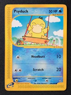 Pokemon Card Psyduck 104/147 Aquapolis EXC #1 - Image 1