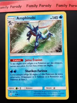 Amphinobi Holo 9/18 Carte Pokemon Rare Promo Detective Pikachu Neuve Francais - Image 1