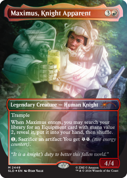 MTG Maximus, Knight Apparent - Foil - NM/Unplayed - Fallout Secret Lair - Image 1