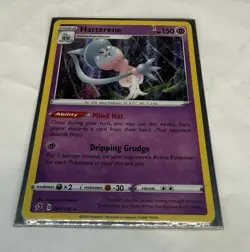 1 Card & Sleeve Hatterene 085/192 Holo Rare Pokemon SS02 Rebel Clash NM - Image 1