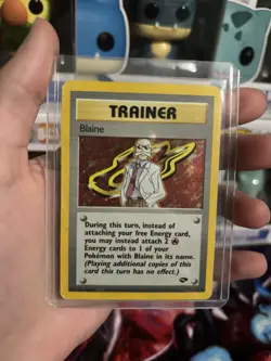 Pokemon TCG Blaine 17/132 Gym Challenge Trainer Holo Rare Unlimited English - Image 1