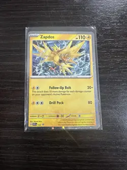 Pokemon TCG Zapdos Cosmo Holo SVP 157 Black Star Promo Surging Sparks - Image 1