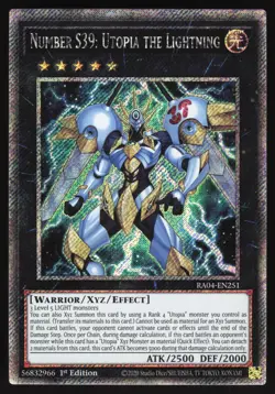 Number S39: Utopia the Lightning - RA04-EN251 - Platinum Secret Rare - Yugioh - Image 1
