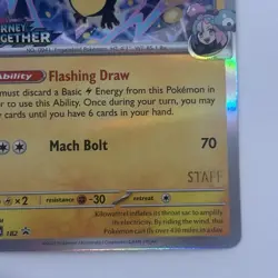 Iono's Kilowattrel - 182 Staff Prerelease - SV: Scarlet & Violet Promo Card NM - Image 3