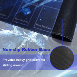 Card Rubber Mat - 2 Player, Square Playmat for Gamer 60X60Cm/23.6X23.6Inch - Image 3