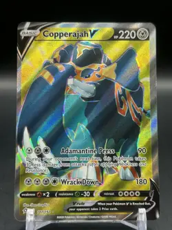 Copperajah V (Full Art) 187/192 Ultra Rare Pokemon TCG SWSH02: Rebel Clash NM - Image 1