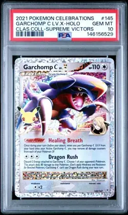 2021 POKEMON CELEBRATIONS CLASSIC COLLECTION #145 GARCHOMP C LV.X-HOLO PSA 10 - Image 1