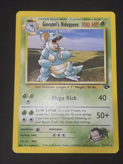 Pokemon TCG Giovanni's Nidoqueen Gym Challenge 23/132 Non-Holo Unlimited Rare NM - Image 2