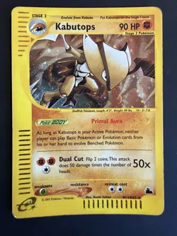 Pokemon 2003 Kabutops H13/H32 Holo Skyridge Wotc English - Image 1