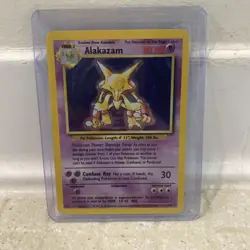 Pokemon TCG - Alakazam - 1/102 - Holo Unlimited Base Set Unlimited Vintage WOTC - Image 1