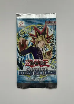 Yu-Gi-Oh Blue Eyes White Dragon 1996 For Europe English Sealed Booster Pack - Image 1