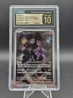 CGC 10 Pristine ✨ Mewtwo 183/165 Holo AR 151 sv2a Pokemon Card Japanese 🌆 - Image 1