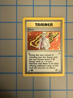 Pokemon Trainer Card 1st Edition Blaine Gym Challenge 17/132 Vintage Holo Rare - Image 1