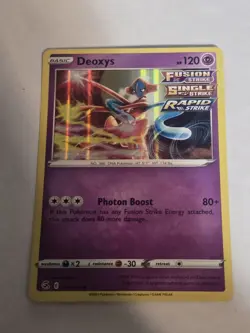 POKEMON DEOXYS 120/264 FUSION STRIKE RARE HOLO NEAR MINT - Image 1