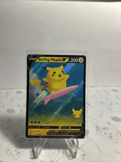 Surfing Pikachu V 008/025 Celebrations - Pokemon Card - NM - Image 1