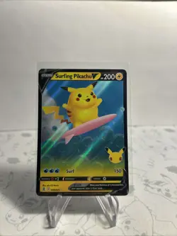 Surfing Pikachu V 008/025 Celebrations - Pokemon Card - NM - Image 2