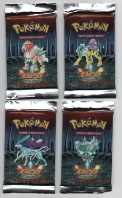 (303272) Pokemon GERMAN NEO REVELATION ARTWORK - 4 Booster Pack SET - UNLIMITED - Image 1