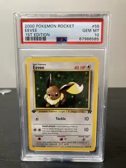 PSA 10 Eevee 1st Edition Team Rocket 55/82 Pokemon TCG - Image 1