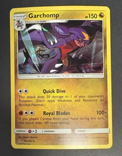 Garchomp Sun & Moon Base Set 99/156 Exclusive Cracked Ice Holo Pokemon TCG LP - Image 1