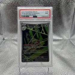 Pokemon Team Rocket's Spidops Illustration Rare Holo Sv10 187/182 PSA 9 2025 - Image 1