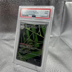 Pokemon Team Rocket's Spidops Illustration Rare Holo Sv10 187/182 PSA 9 2025 - Image 4