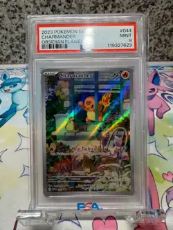 PSA 9 Charmander Obsidian Flames ETB Promo Graded Card - Image 1