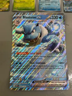 Pokemon 151 Blooming Waters Premium Collection 5 Promo Cards Jumbo Blastoise - Image 2