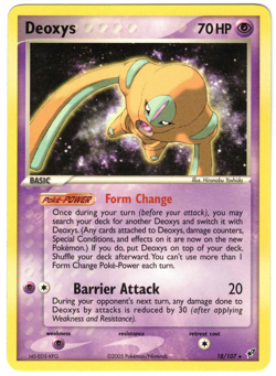 Deoxys 18/107 EX Deoxys Regular Rare Pokemon Card - Image 1