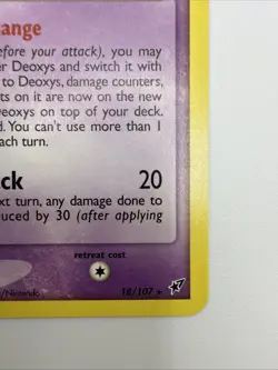 Deoxys 18/107 EX Deoxys Regular Rare Pokemon Card - Image 5