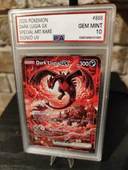 Pokemon Card DARK Lugia Gx SAR Signed UV Italian Artist F.C 3 Of 33 - Image 2